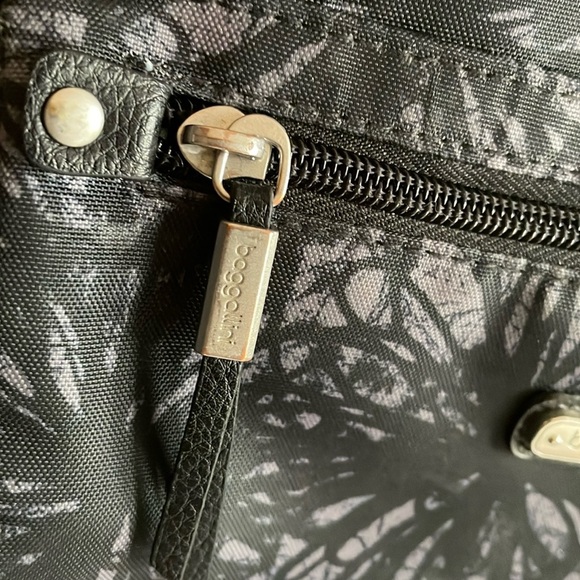 Baggallini Go Bagg Crossbody in Black Floral | Lightweight Travel Bag - Picture 2 of 10